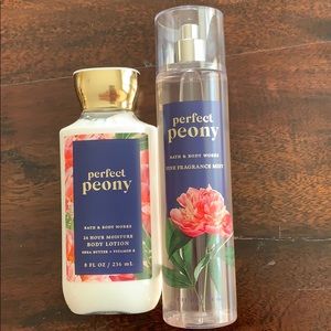 Bath and Body Works Perfect Peony lotion and spray